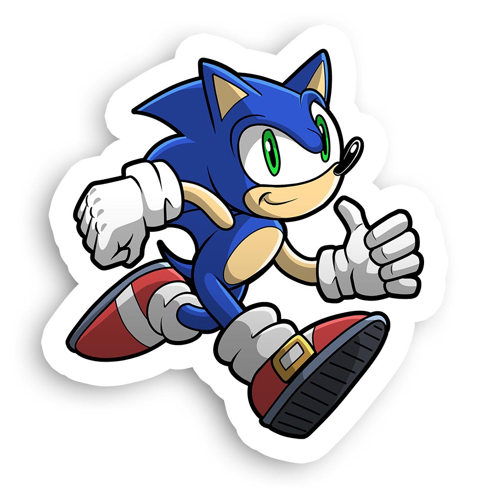 Sonic The Hedgehog Sticker Blue Blur Illustrated by James Art Ville 4