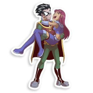 Robin and Starfire Sticker