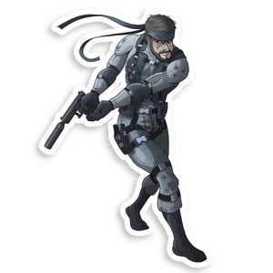 metal gear sticker Solid Snake from Metal Gear Solid: Twin Snakes 3" Glossy Vinyl Sticker – James Art Ville